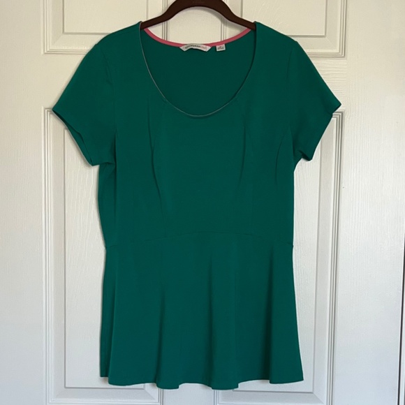 EUC - Isaac Mizrahi Live! Short Sleeve Peplum Top - Picture 3 of 9